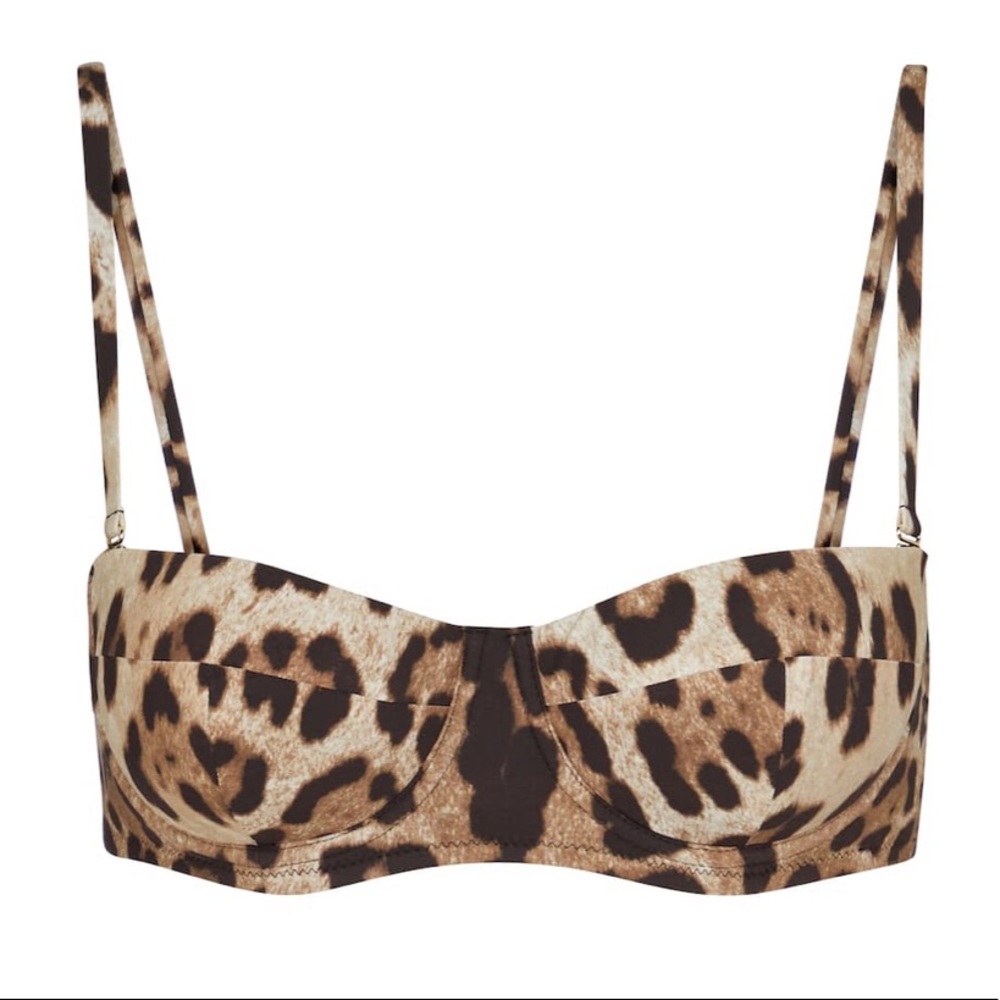 Dolce & Gabbana leopard under wire cup bikini top